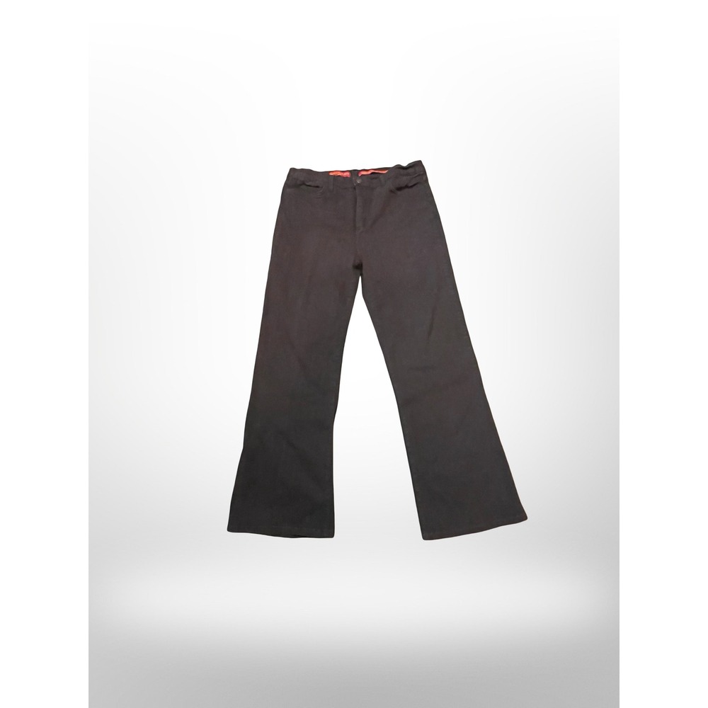 NYDJ Tummy Tuck Jeans Womens 14 Brown Wide Leg High Rise Stretch Style 4008 - Picture 3 of 11